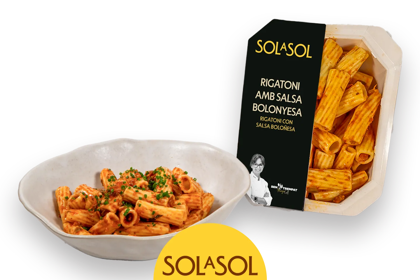 Rigatoni amb salsa bolonyesa de Ben Trempat
